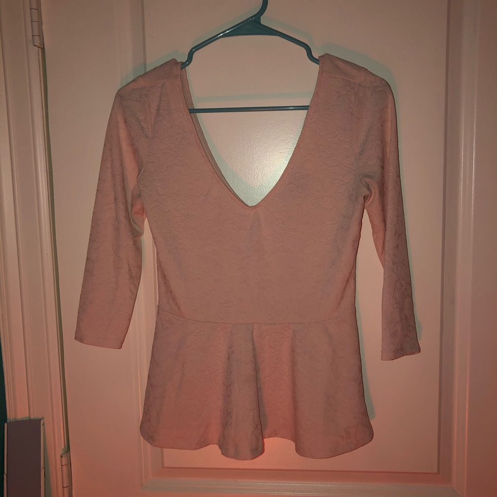 Forever 21 pale pink Peplum Top